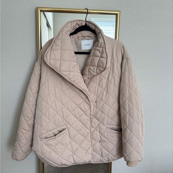 Cuyana Jackets & Blazers - Cuyana Wrap Puffer Jacket, Sand L/XL